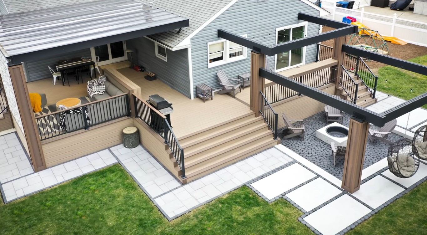 Beautiful custom deck transformation in Fontana, CA backyard